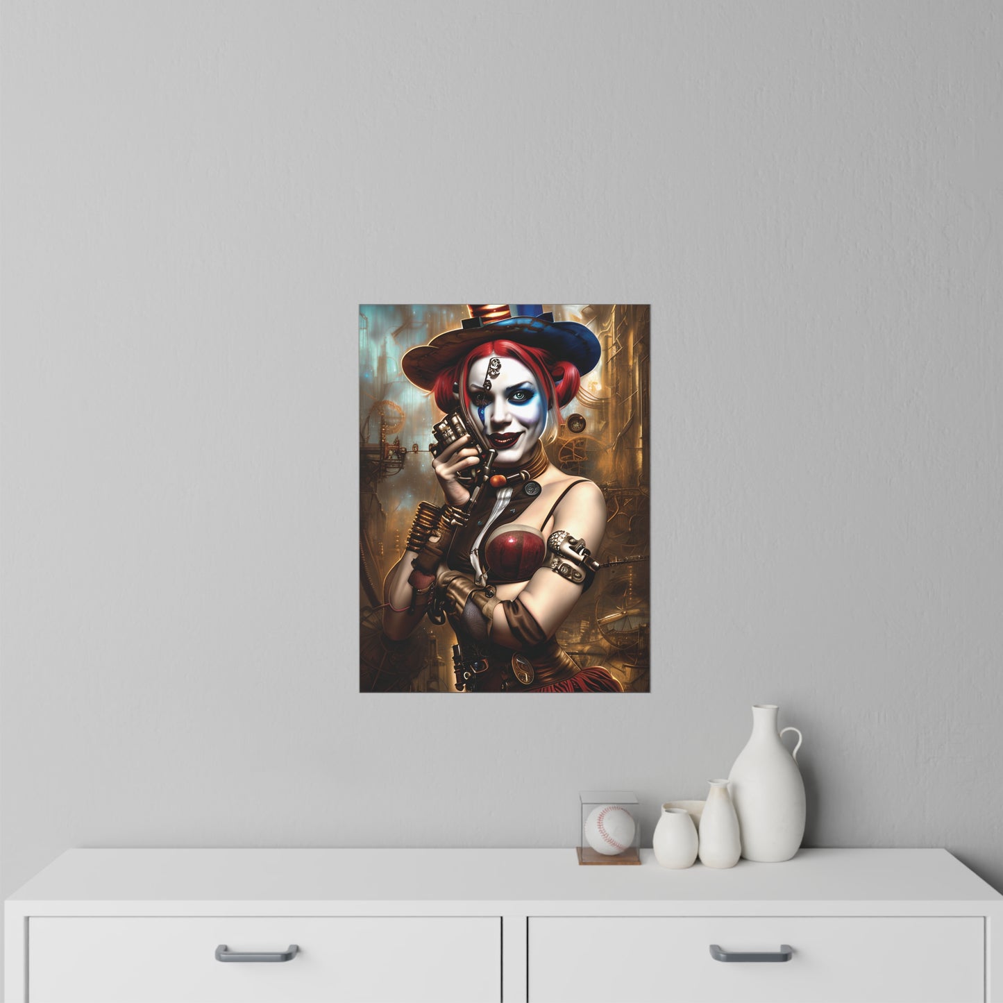 Hyper Realistic Steampunk Harley Quinn Wall Decals