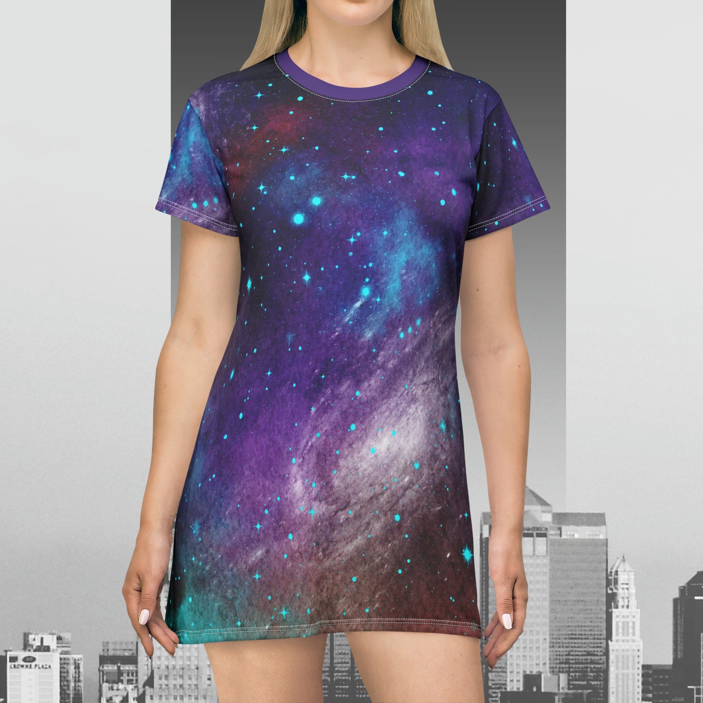 Outer Space Out of this World T-Shirt Dress (AOP)