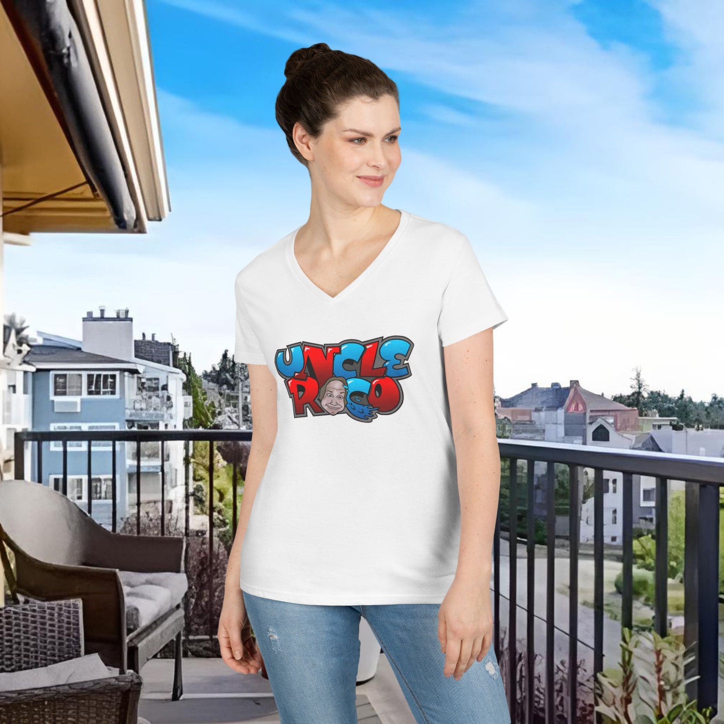 The Uncle Rico Show Lady Dabblers Special Edition Ladies' V-Neck T-Shirt