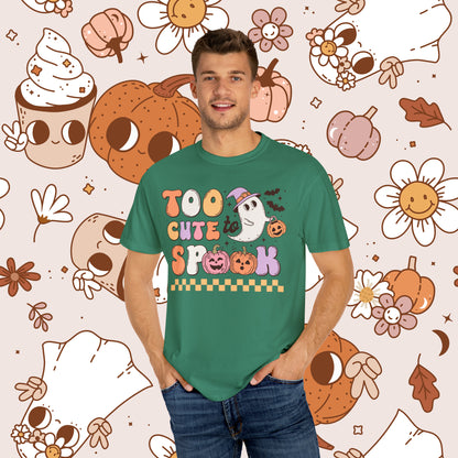 Too Cute to Spook Retro Groovy Halloween Unisex Garment-Dyed T-shirt Gifts for Him Gifts for Her
