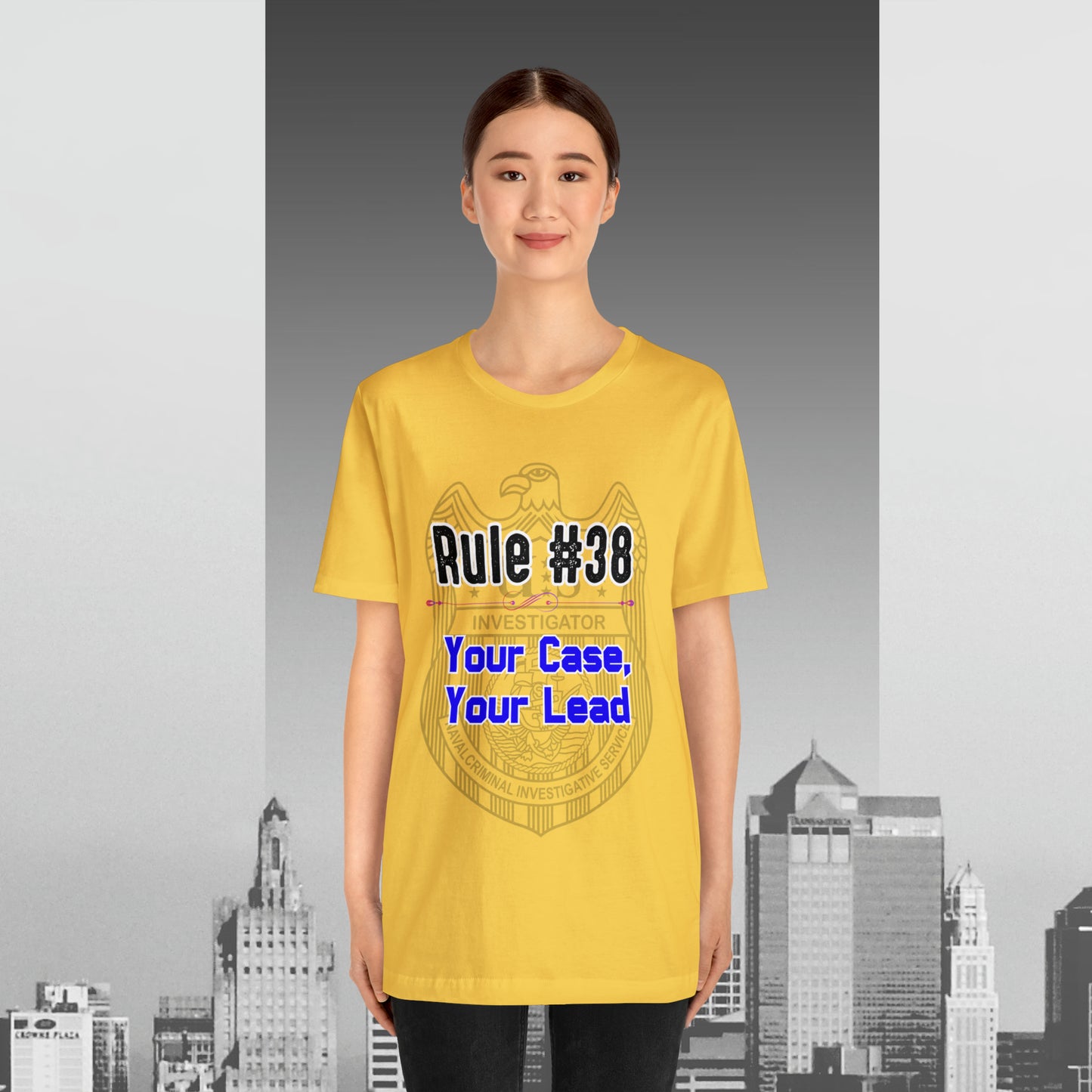 Rules of Gibbs #38 Your Case, Your Lead Unisex Jersey Short Sleeve Tee