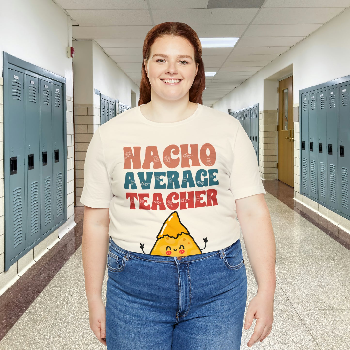 Nacho Average Teacher Back To School Unisex Jersey Short Sleeve Tee, Gifts for teachers, Gifts for Him, Gifts For Her,