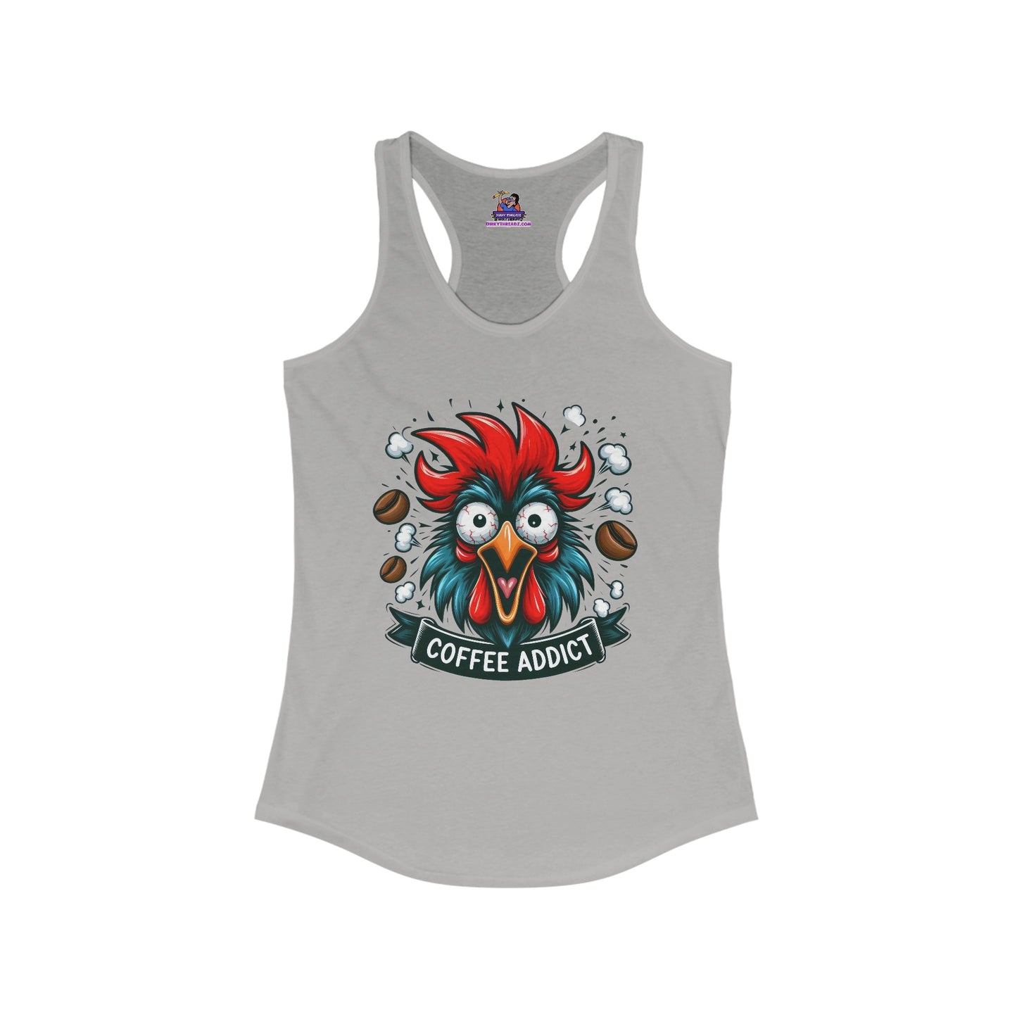 Cluckin' for a Cup: The Caffeine Coop Women's Ideal Racerback Tank