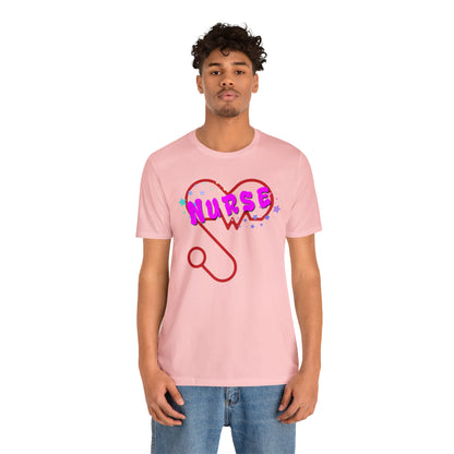 Nurse Love Unisex Jersey Tee Bella+Canvas 3001 Healthcare Gift Medical Students, Soft Fabric, Various Sizes Available