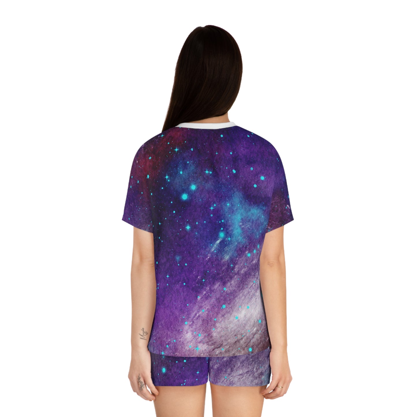 Outer Space Out of this World Women's Short Pajama Set (AOP)