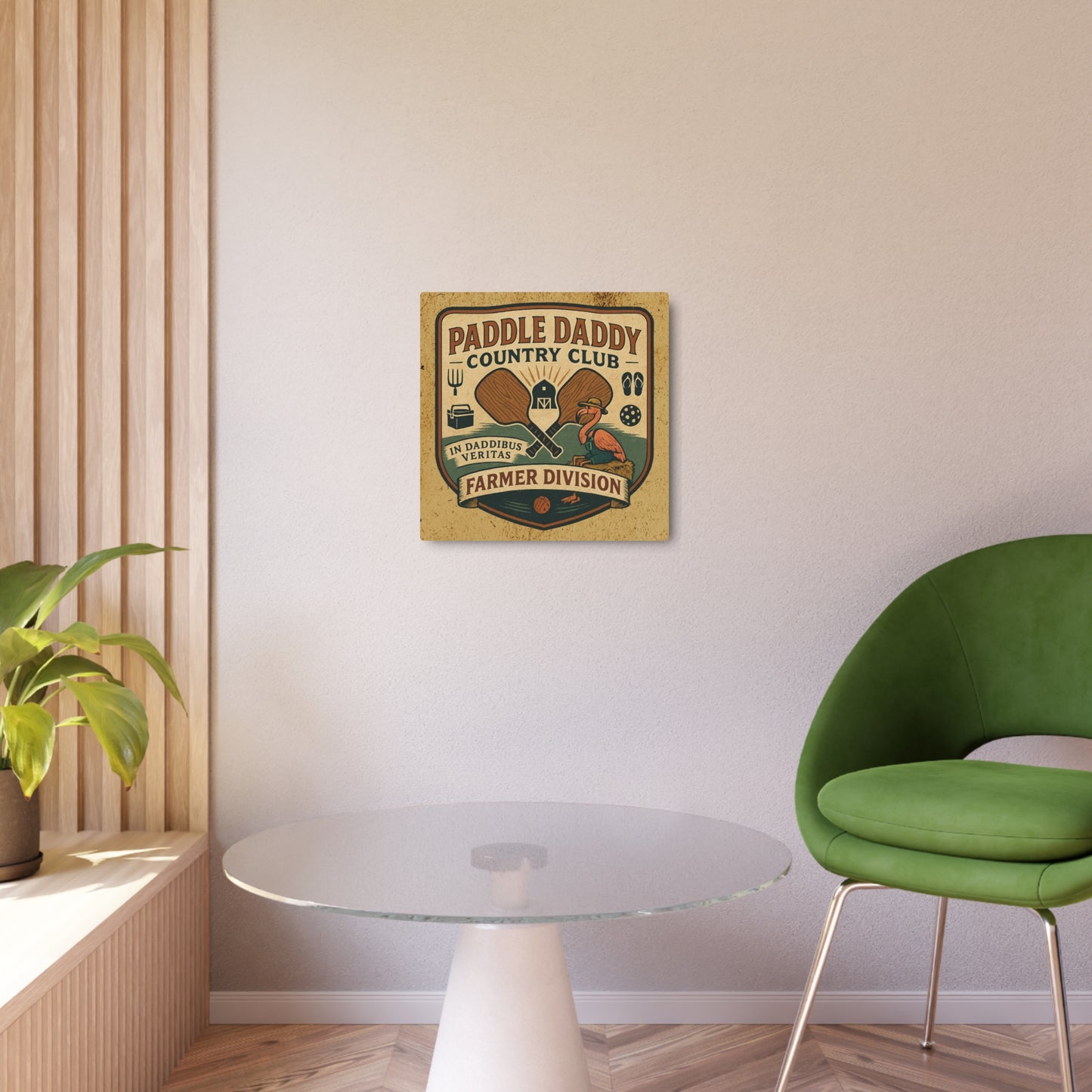 Paddle Daddy Country Club™ Farmer Edition Metal Art Sign