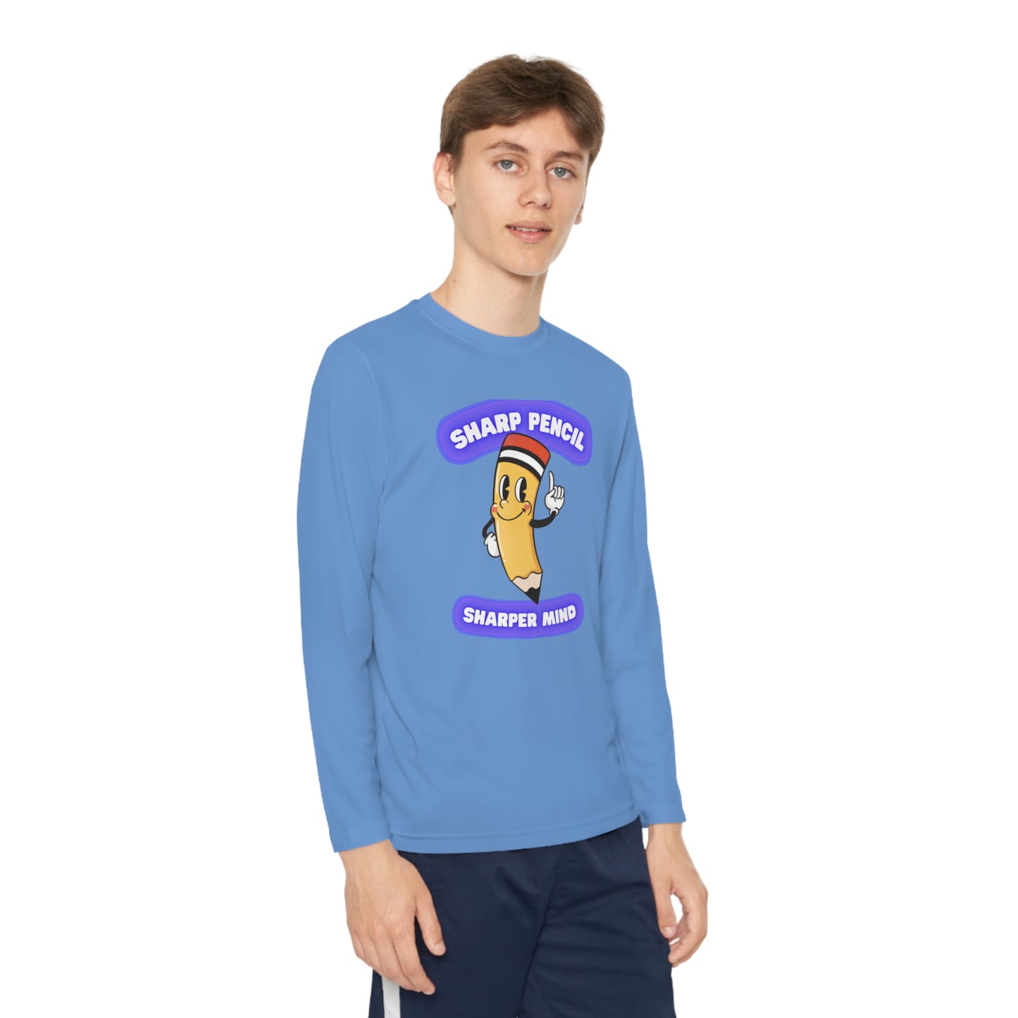 Sharp Pencil Sharper Mind Youth Long Sleeve Competitor Tee