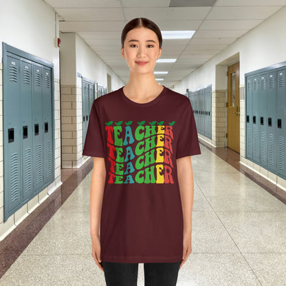 Colorful Teacher Unisex Jersey Short Sleeve Tee
