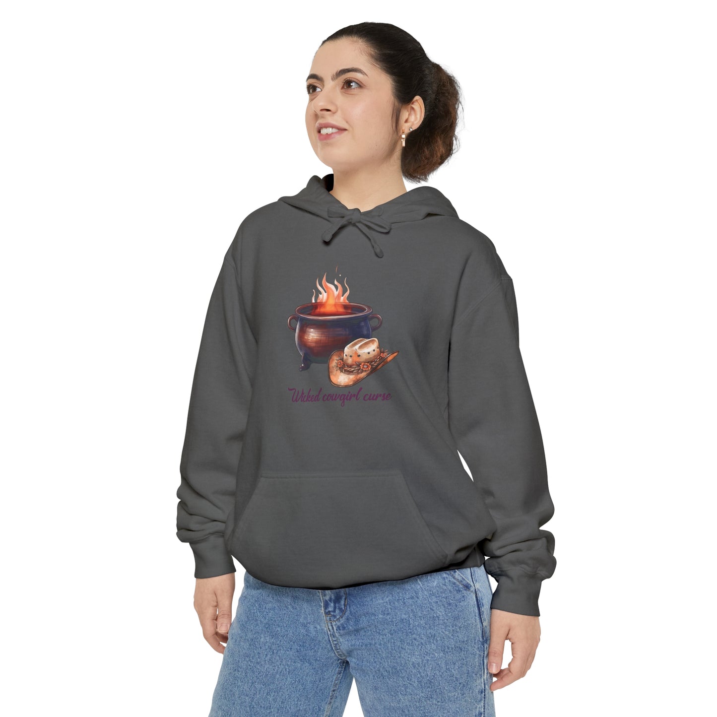 Wicked Cowgirl Curse Western Halloween Unisex Garment-Dyed Hoodie