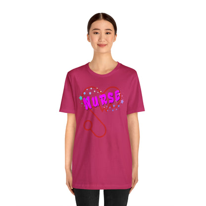 Nurse Love Unisex Jersey Tee Bella+Canvas 3001 Healthcare Gift Medical Students, Soft Fabric, Various Sizes Available