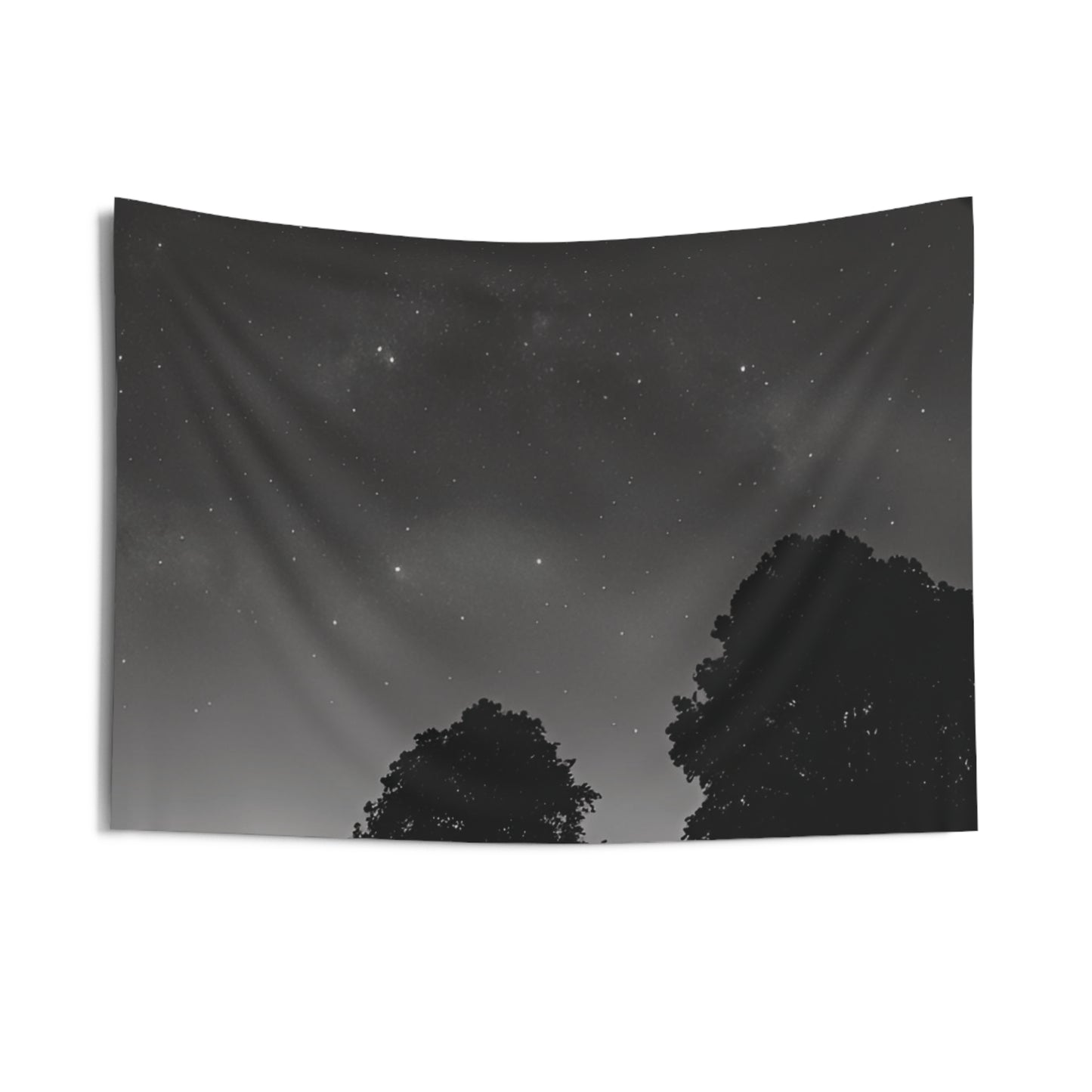 Enchanted Nights: Sky Through Trees Indoor Tapestry