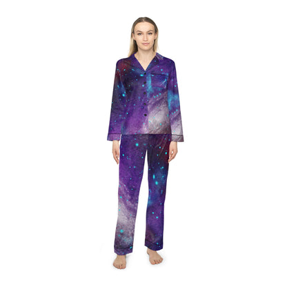 Outer Space Out of this World Women's Satin Pajamas (AOP)