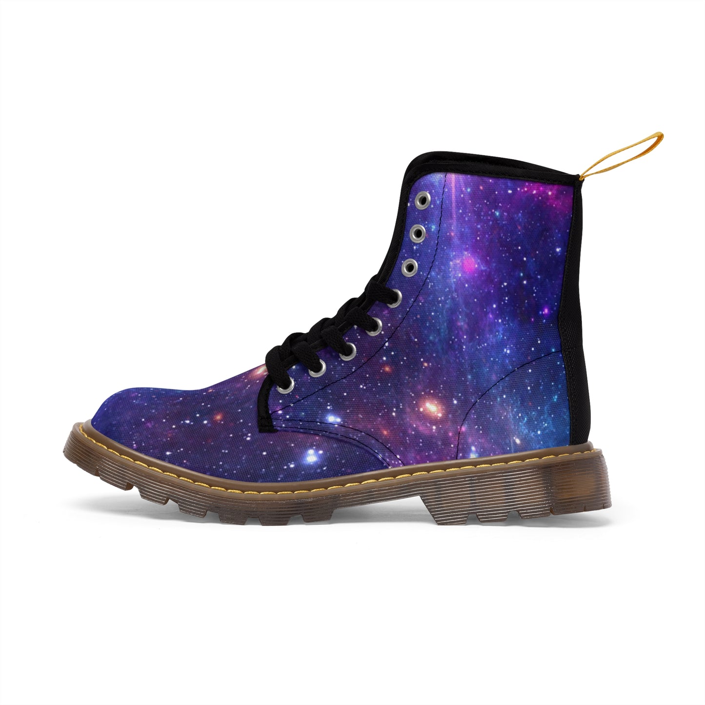 Purple Beyond the Stars Outer Space Out of this World Women's Canvas Boots