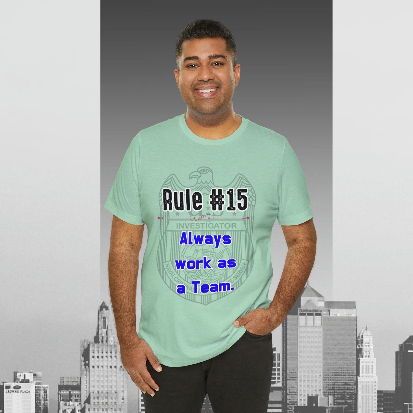 Rules of Gibbs #15 Always work as a Team Unisex Jersey Short Sleeve Tee