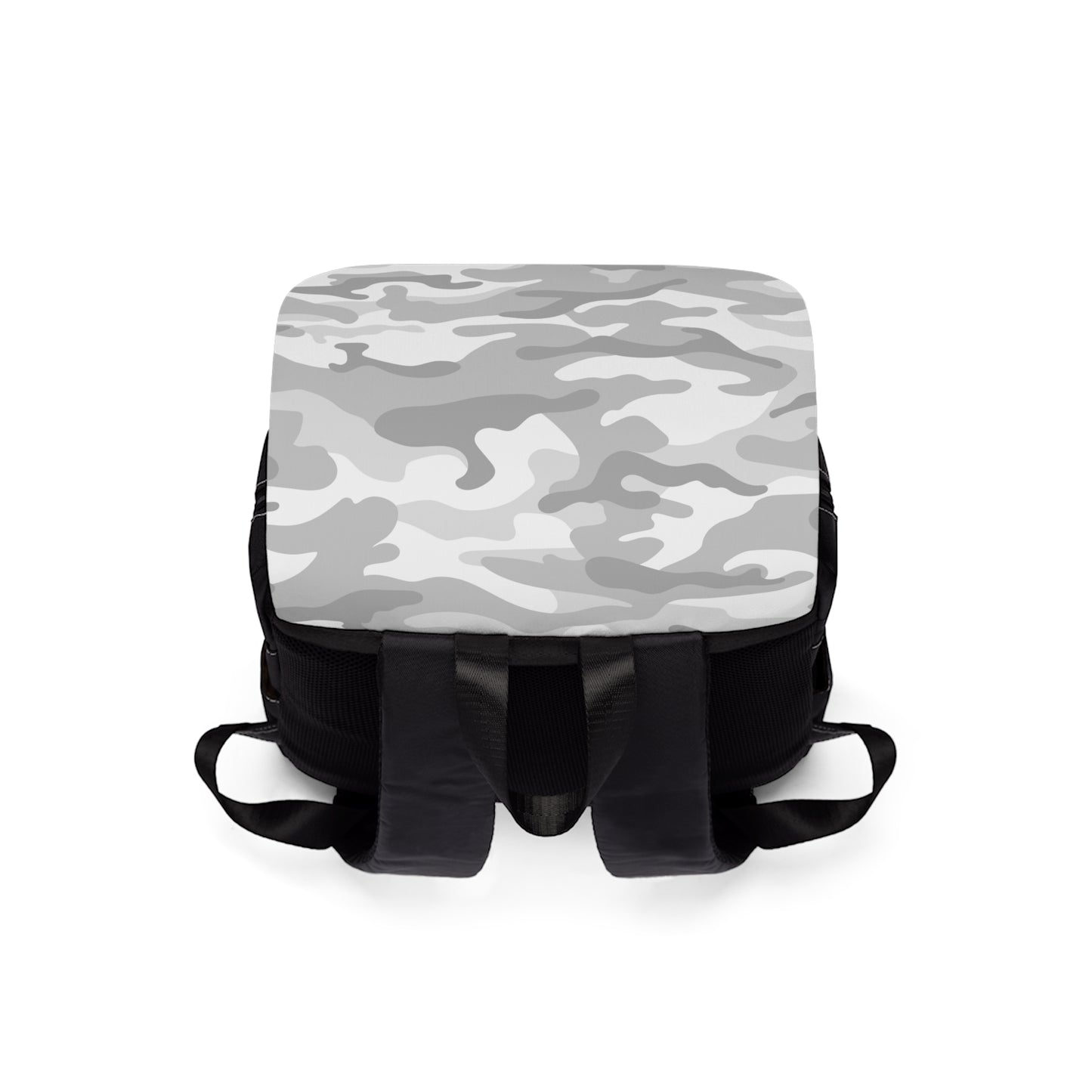 Grey Camo Back to School Unisex Casual Shoulder Backpack