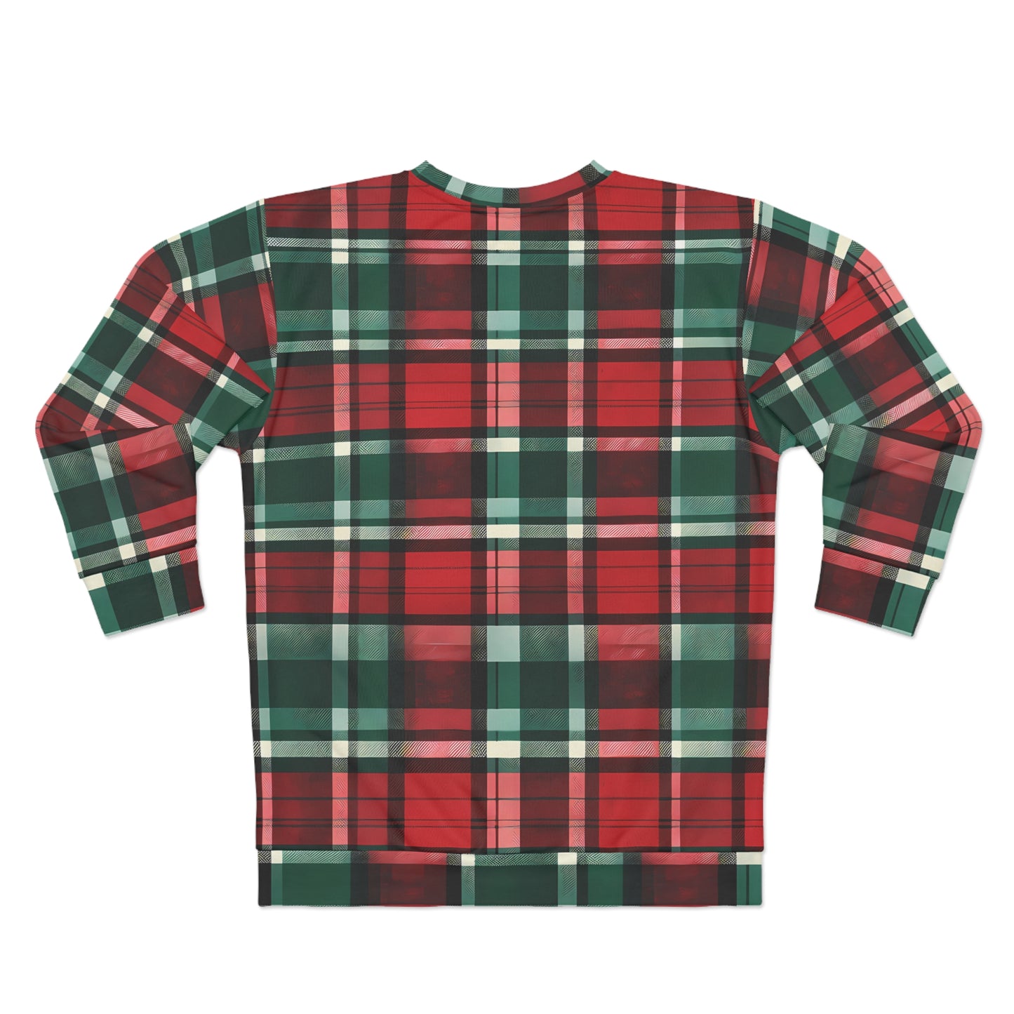 Die Hard Inspired Christmas Sweatshirt | Yippee Ki Yay Mother-F--cker | Festive Plaid Pattern | Unisex AOP Holiday Sweater