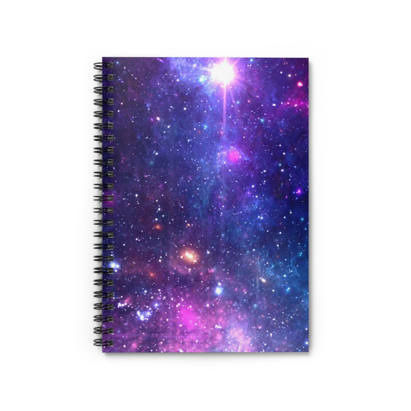 Purple Beyond the Stars Outer Space Out of this World Spiral Notebook - Ruled Line