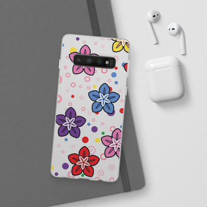 Retro Colorful Flowers Flexi Cases for IPhone and Samsung