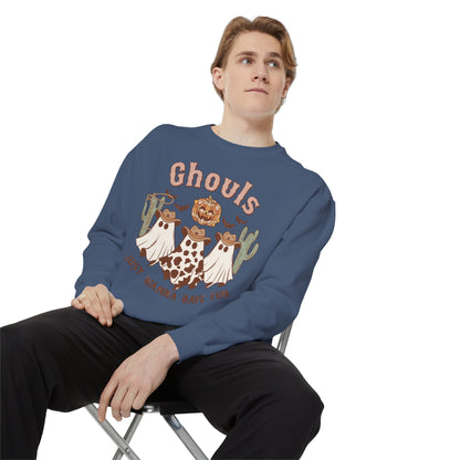 Ghouls Just Wanna Have Fun Western Halloween Unisex Garment-Dyed Sweatshirt