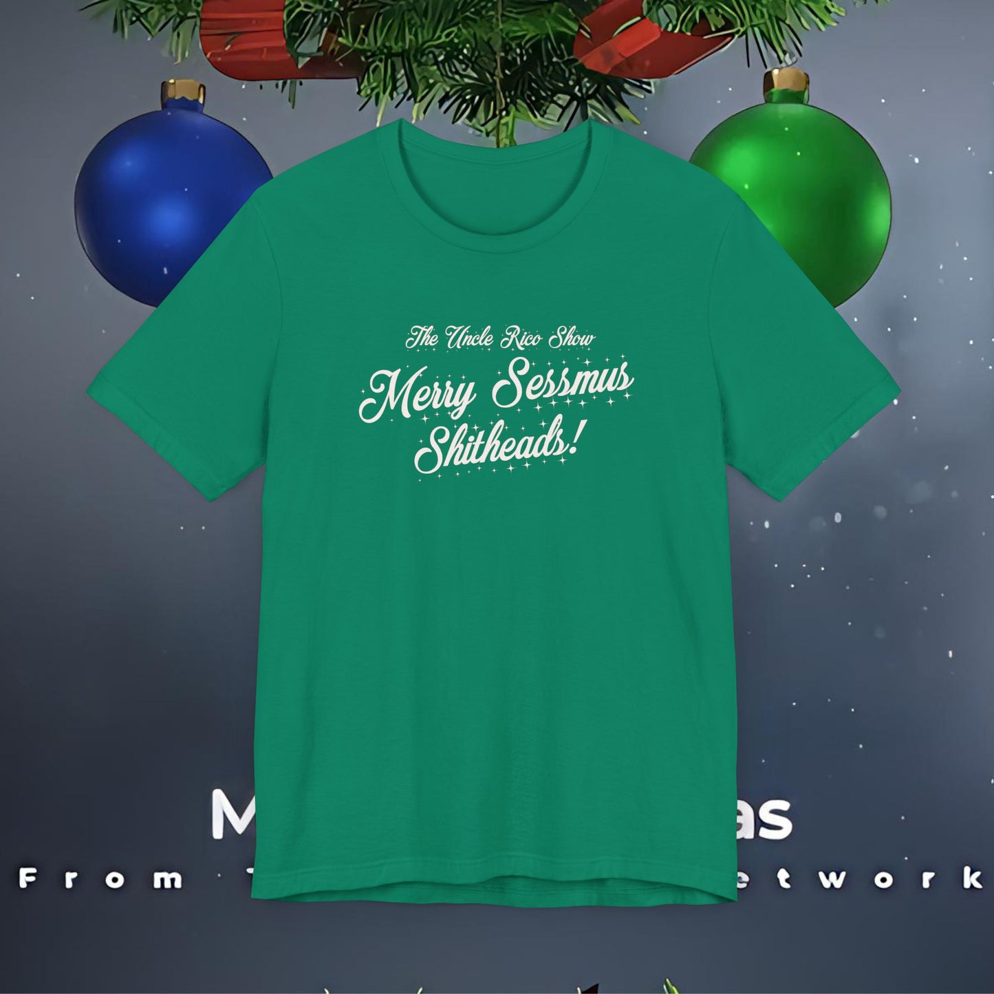 Special Holiday Edition Uncle Rico Show Merry Sessmas Sh!theads! Unisex Jersey Tee