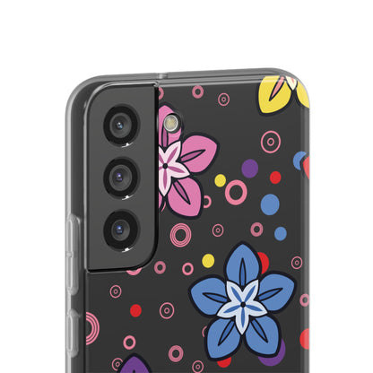 Retro Colorful Flowers Flexi Cases for IPhone and Samsung