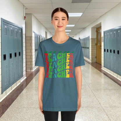 Colorful Teacher Unisex Jersey Short Sleeve Tee