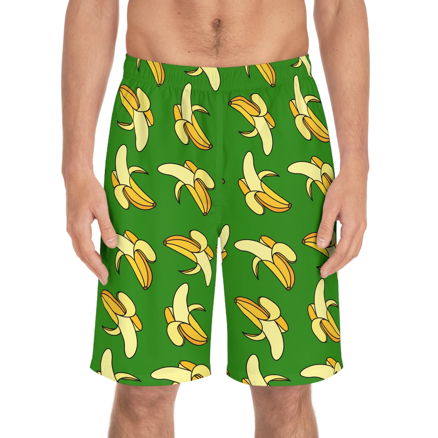 Aloha Chuckle Havana Banana Mens Board Shorts (AOP)