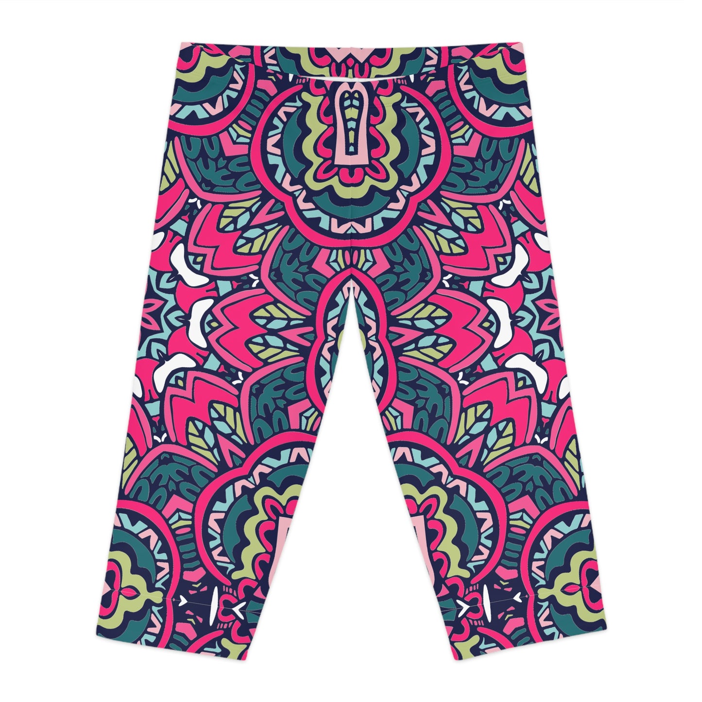 Boho Dream: Women's Bohemian Print Leggings Women's Capri Leggings (AOP)