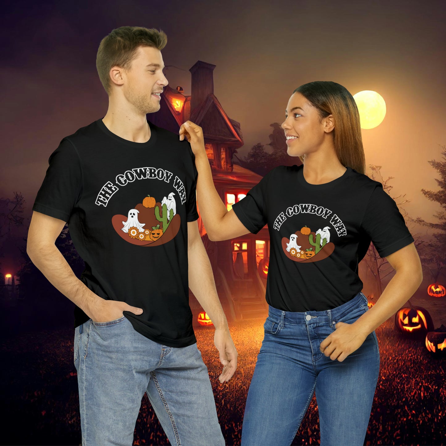 The Cowboy Way Retro Halloween Unisex Jersey Short Sleeve Tee