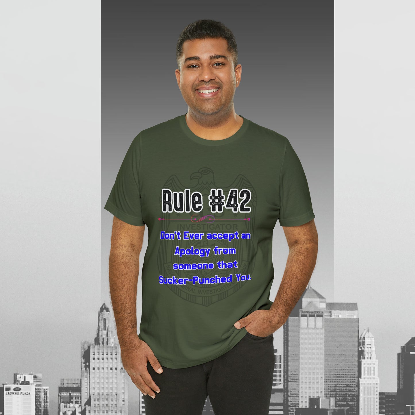 Rules of Gibbs #42 Don't Ever accept an Apology Unisex Jersey Short Sleeve Tee