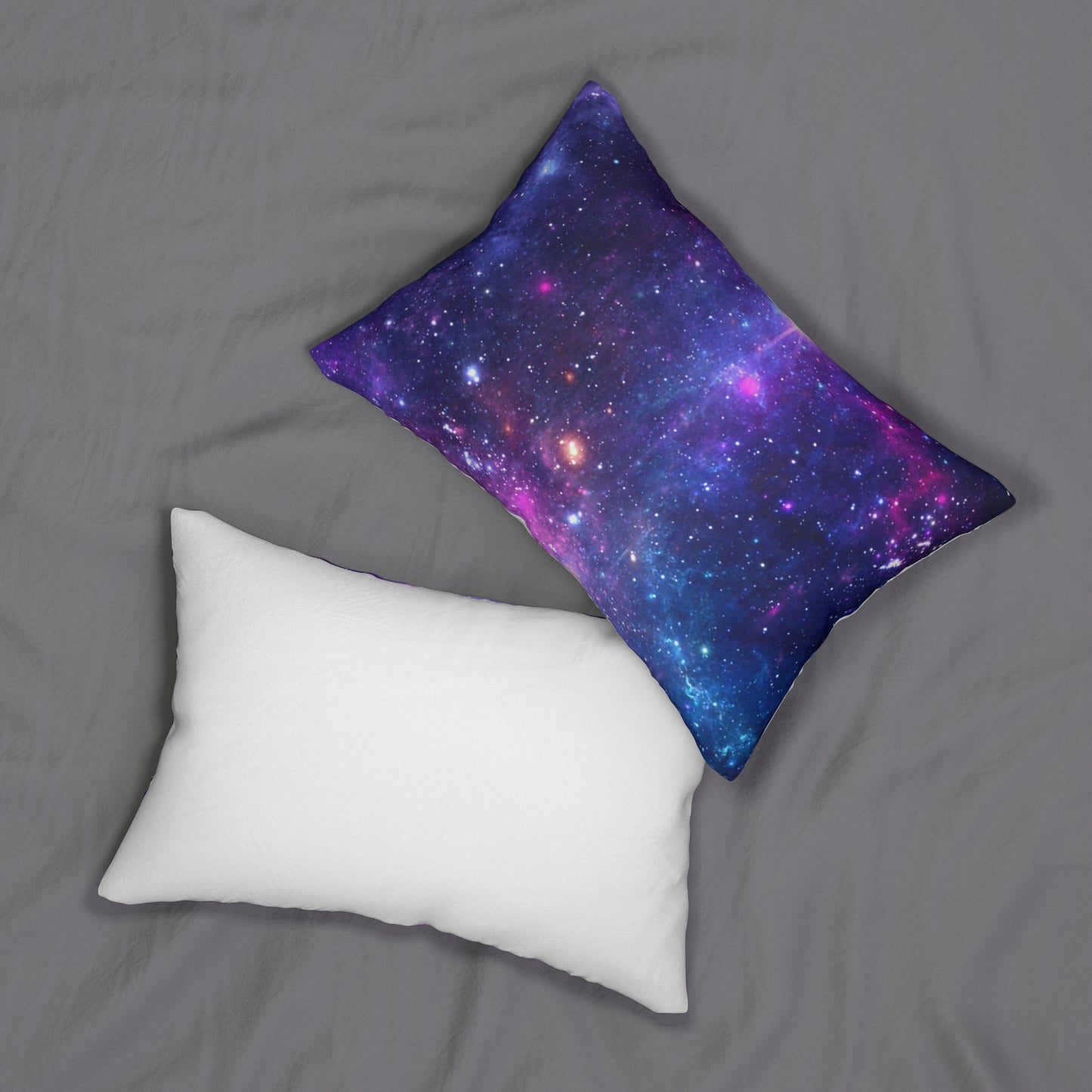 Purple Beyond the Stars Outer Space Out of this World Spun Polyester Lumbar Pillow