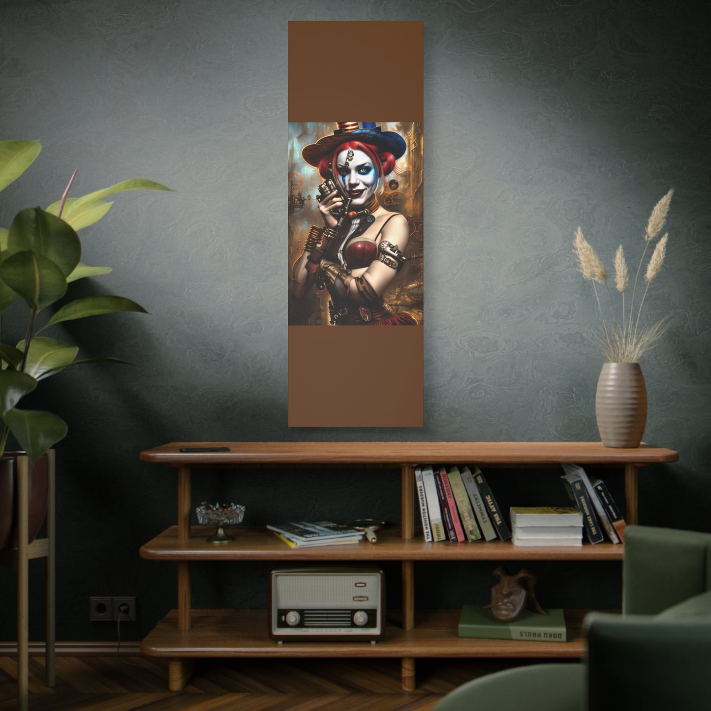 Hyper Realistic Steampunk Harley Quinn Matte Canvas, Stretched, 1.25"