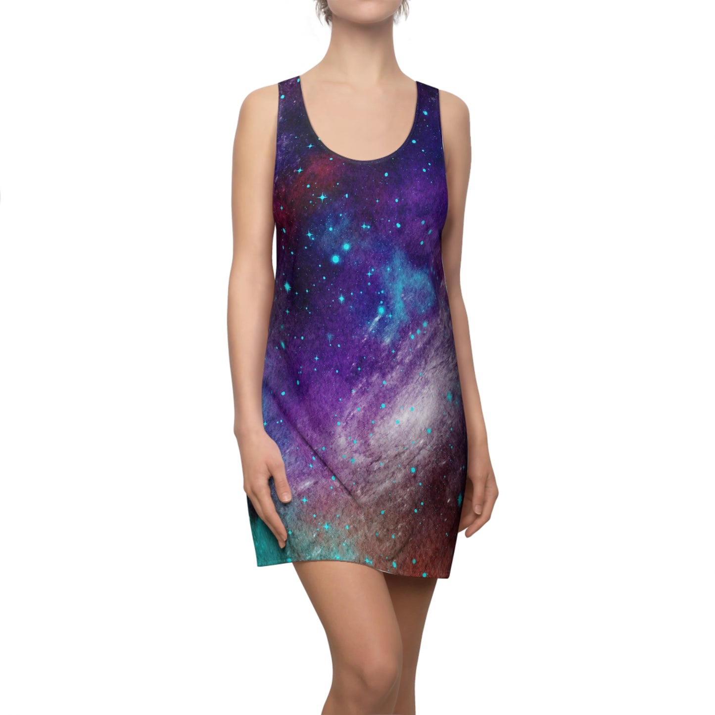 Outer Space Out of this World Women's Cut & Sew Racerback Dress (AOP)