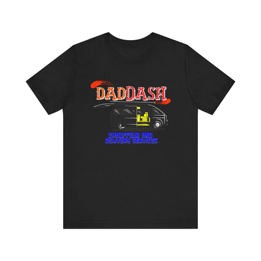 Dad Dash T-Shirt, Unisex Short Sleeve Tee for Dads, Funny Father's Day Gift, Auto Dad Humor Shirt