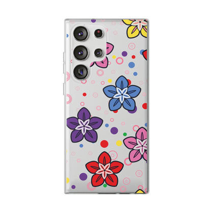 Retro Colorful Flowers Flexi Cases for IPhone and Samsung