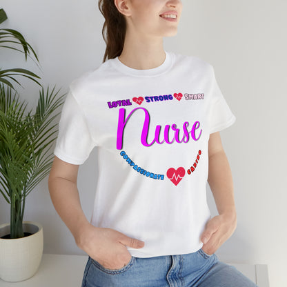 Comfy and Cozy Nurse Bella+Canvas 3001 Jersey T-Shirt: Perfect Gift for Nurses and Nursing Students, Soft Fabric, Various Sizes Available