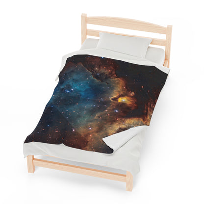 Colorful Galaxy Velveteen Plush Blanket