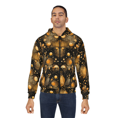 Halloween Ink Splatter Unisex Zip Hoodie (AOP)