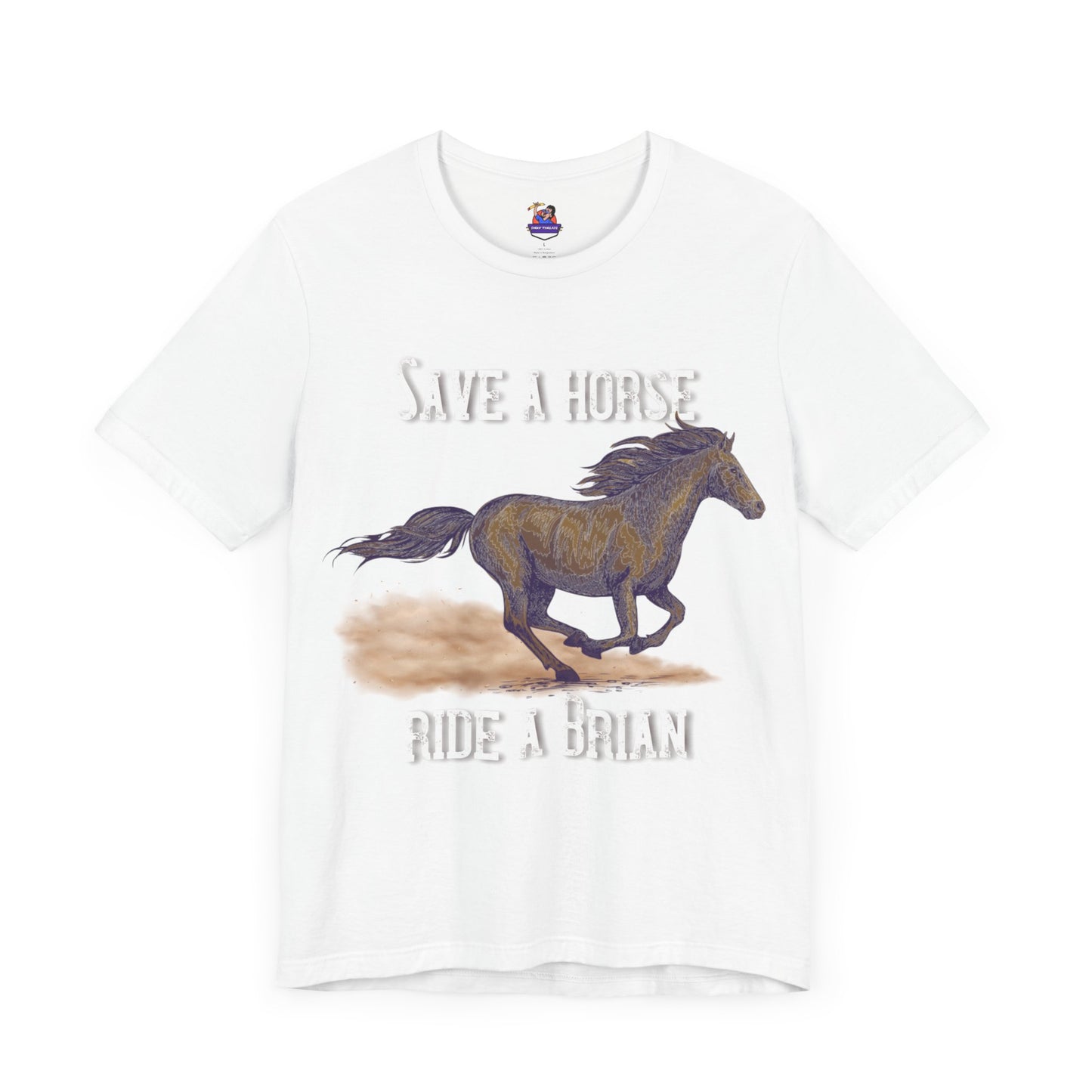 Save a Horse, Ride a [Custom Name] - Unisex Jersey Short Sleeve Tee