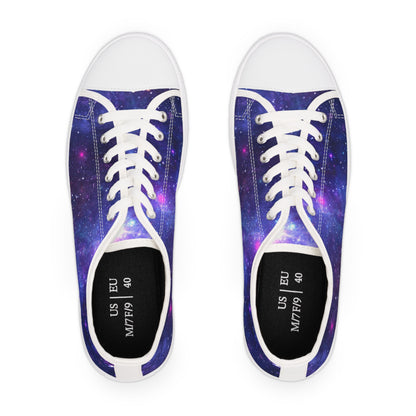 Purple Beyond the Stars Outer Space Out of this World Women's Low Top Sneakers
