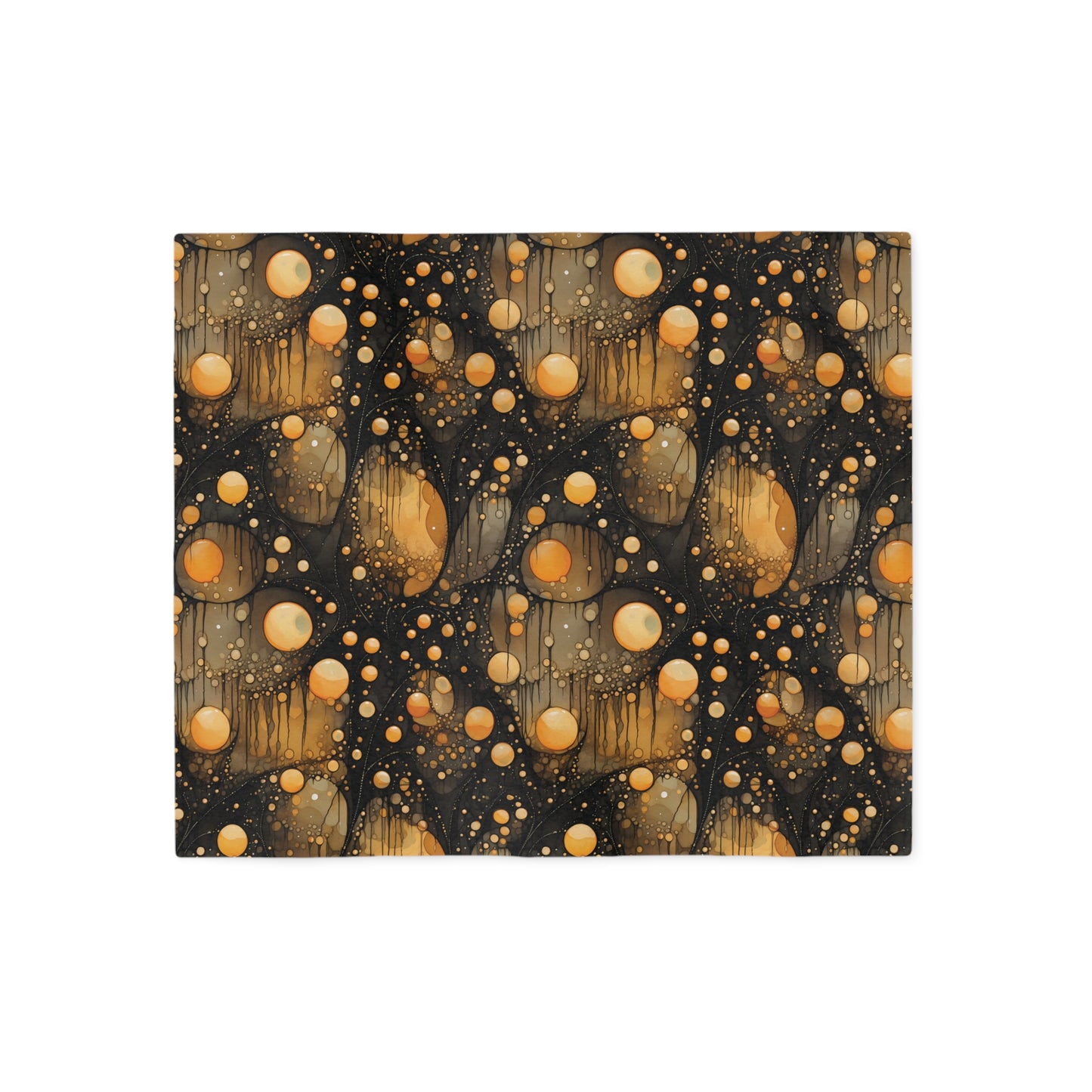 Halloween Yellow Orange Floating Blobs and Dark Sweatshirt Blanket