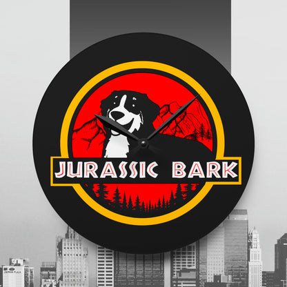 Jurassic Bark Bernese Mountain Dog Acrylic Wall Clock
