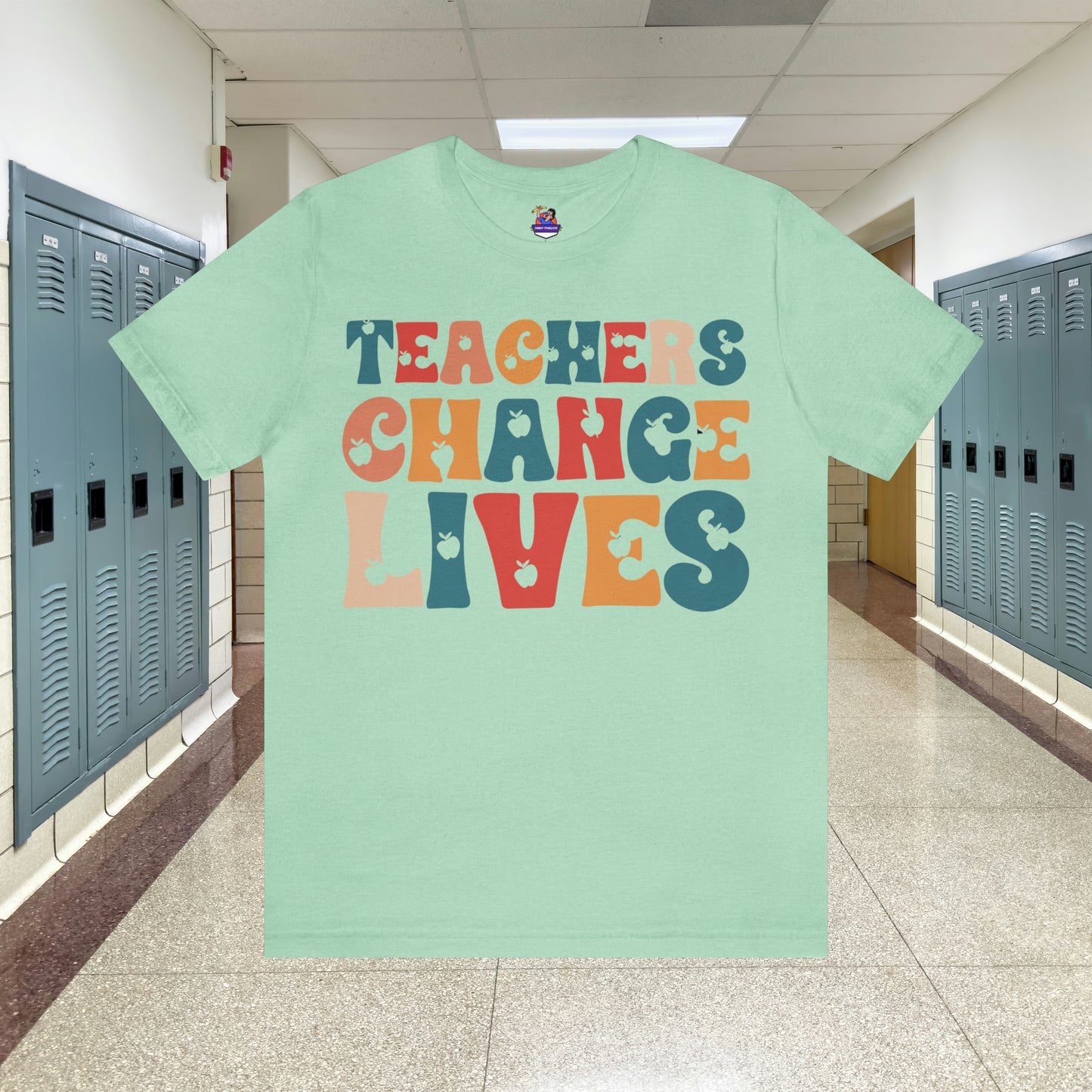 Colorful Teachers Change Lives Back to School Unisex Jersey Short Sleeve Tee Gifts for him, Gifts for Her