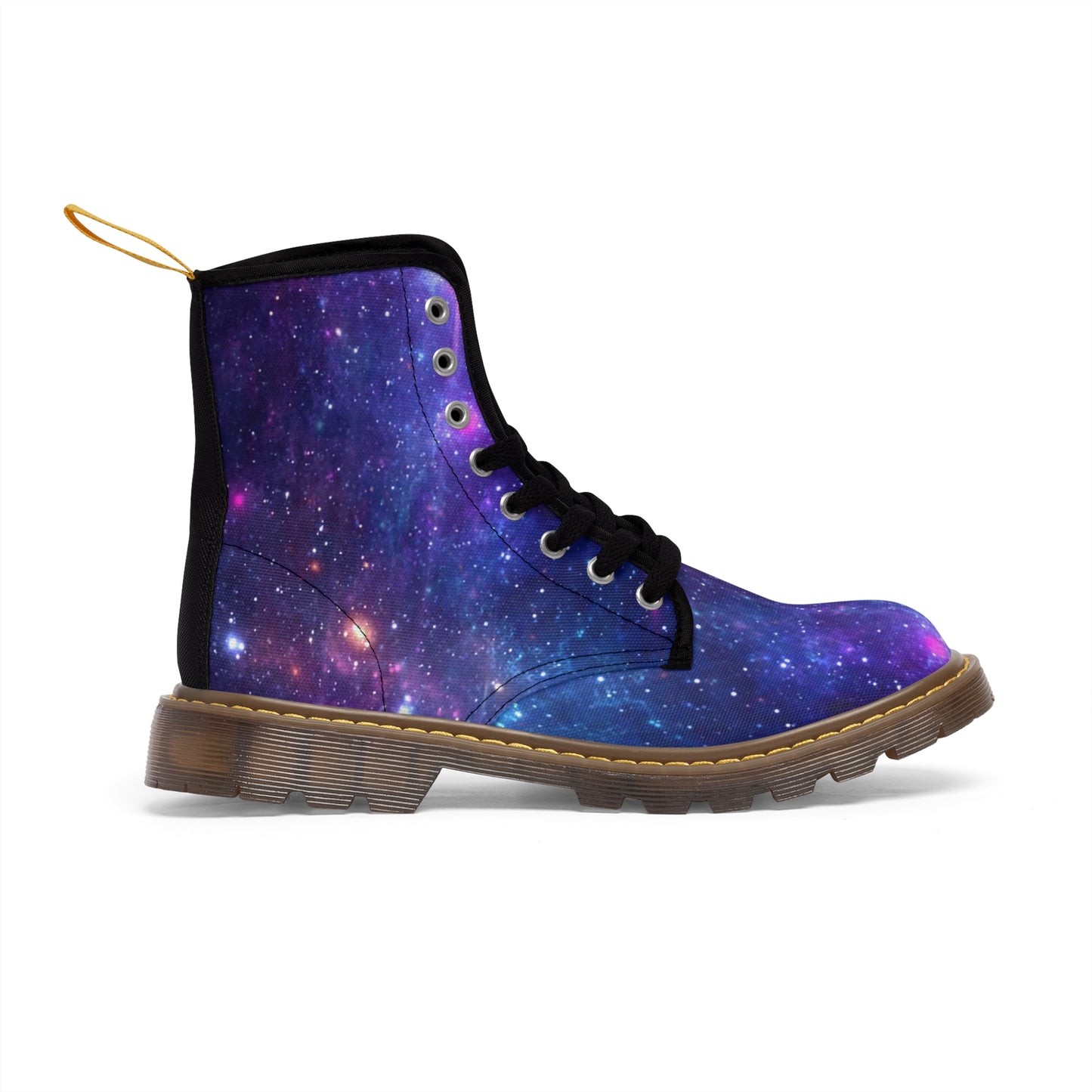 Purple Beyond the Stars Outer Space Out of this World Women's Canvas Boots