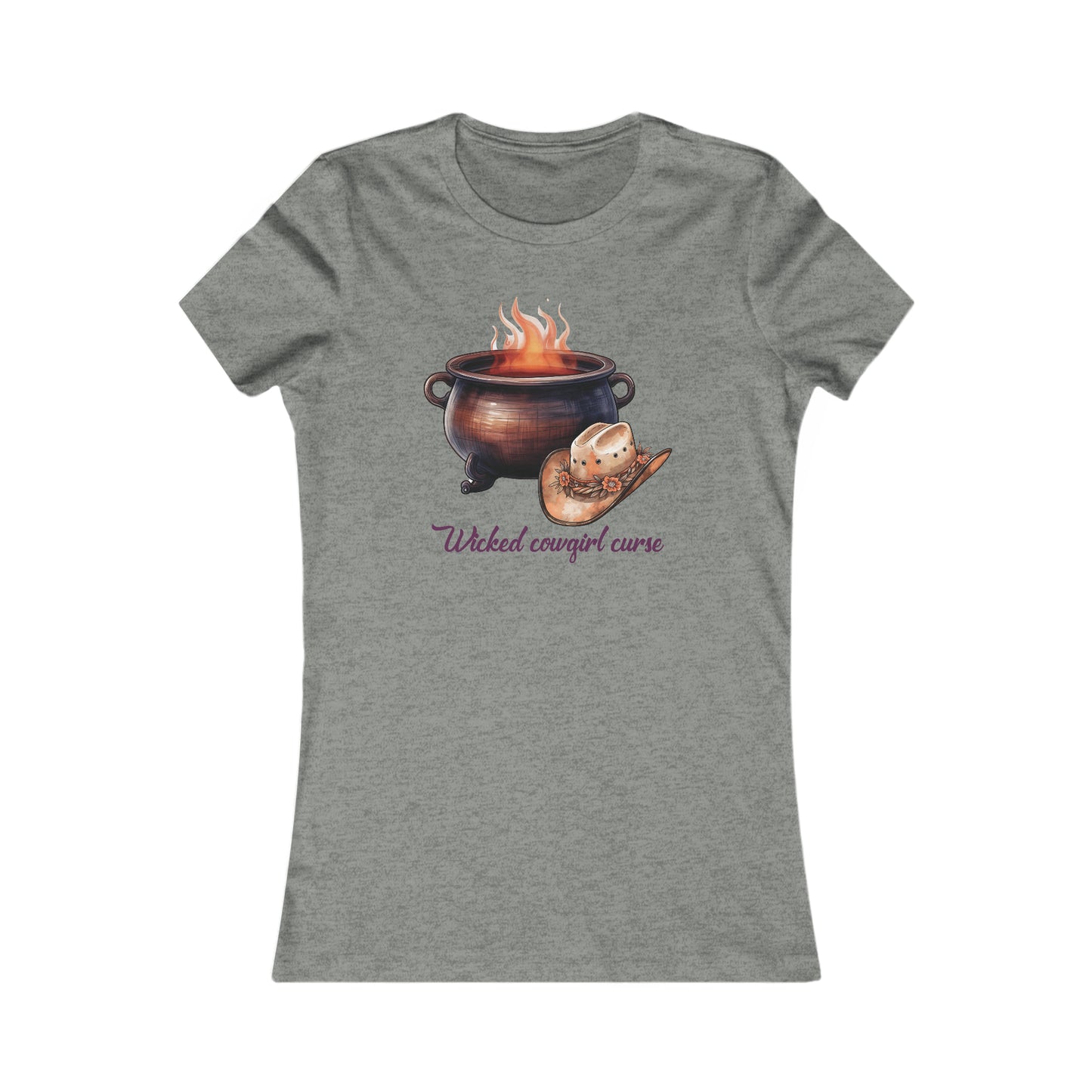 Wicked Cowgirl Curse Western Halloween Women's Favorite Tee