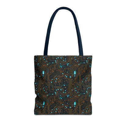 Golden Circuit Board AOP Tote Bag