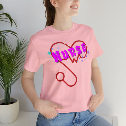 Nurse Love Unisex Jersey Tee Bella+Canvas 3001 Healthcare Gift Medical Students, Soft Fabric, Various Sizes Available
