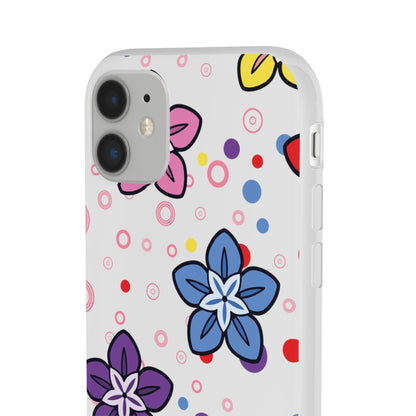 Retro Colorful Flowers Flexi Cases for IPhone and Samsung