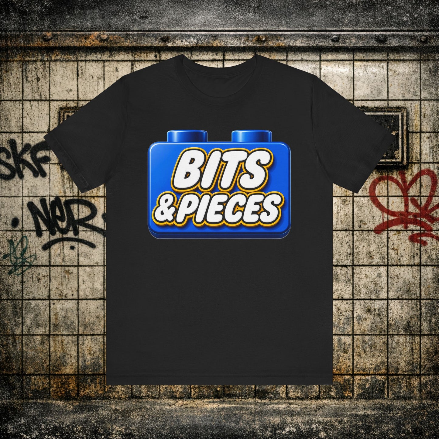 Bits & Pieces Graphic Tee One Size Fits All… Jokes?”