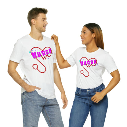 Nurse Love Unisex Jersey Tee Bella+Canvas 3001 Healthcare Gift Medical Students, Soft Fabric, Various Sizes Available